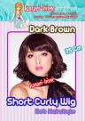 35cm Short Curly Front Bangs Wig