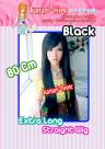 80cm Extra Long Straight Side Bangs Wig